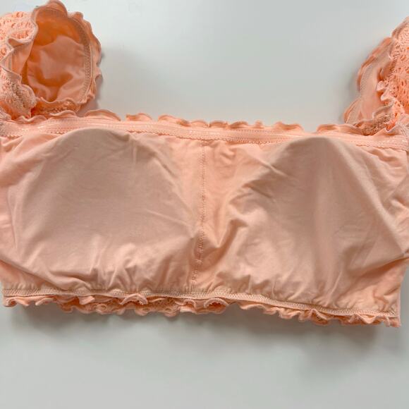 Seafolly Havana Cold Shoulder Bandeau Top Size US 10 Peach Resort Vacation Beach - Picture 5 of 10